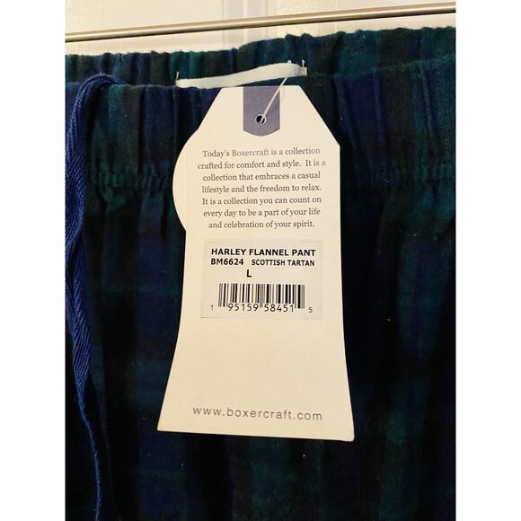Boxercraft unisex Haley flannel pajama pants Scottish Tartan NWT Large Adult - Picture 3 of 5